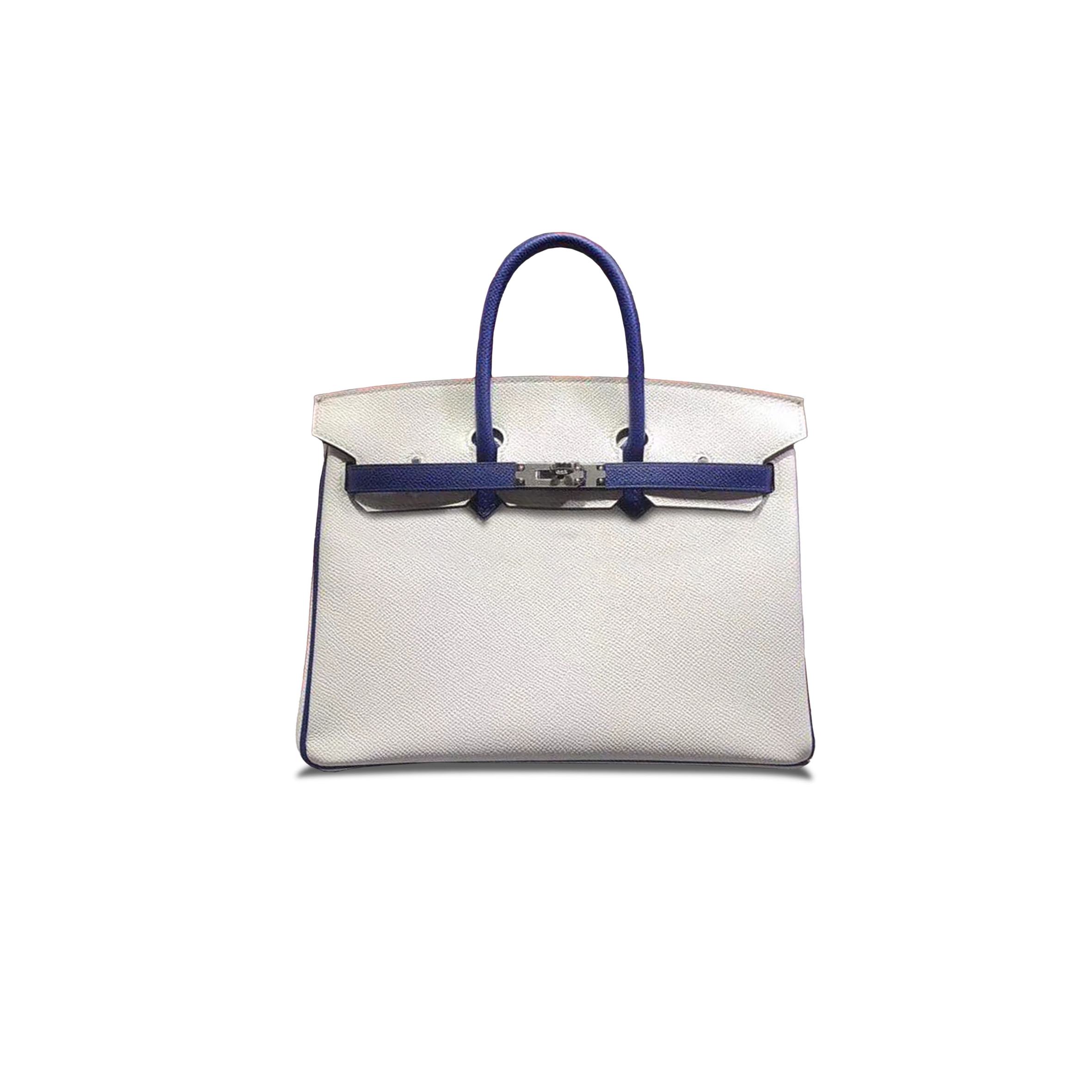 H**mes birkin 30 epsom pure white and electric blue gold buckle h028369ck12 (30*23*15cm)